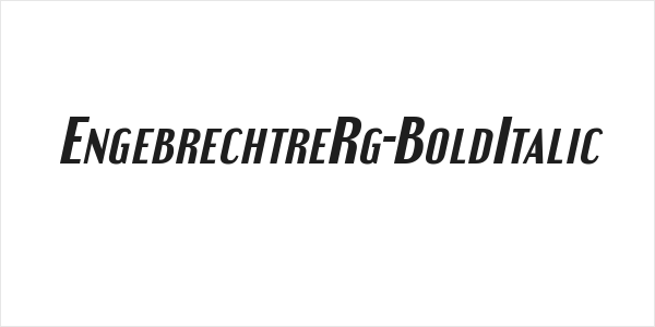 EngebrechtreRg-BoldItalic Logo