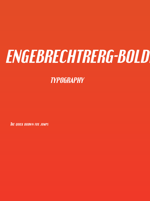 EngebrechtreRg-BoldItalic Poster