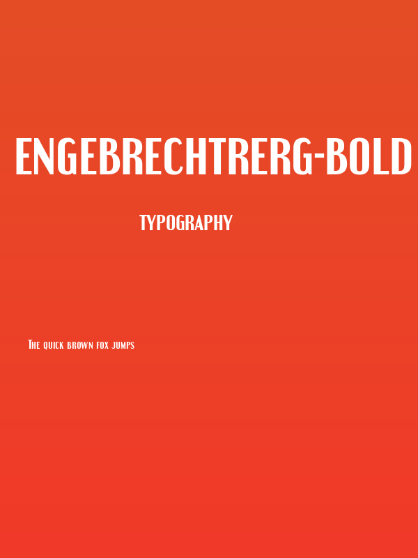EngebrechtreRg-Bold Poster