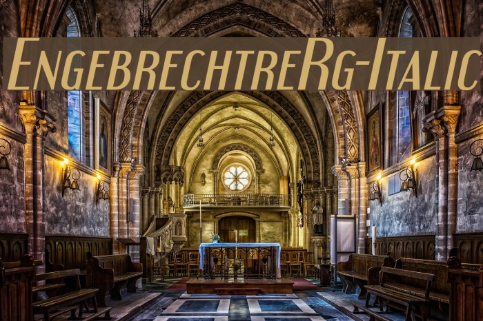 EngebrechtreRg-Italic Font examples