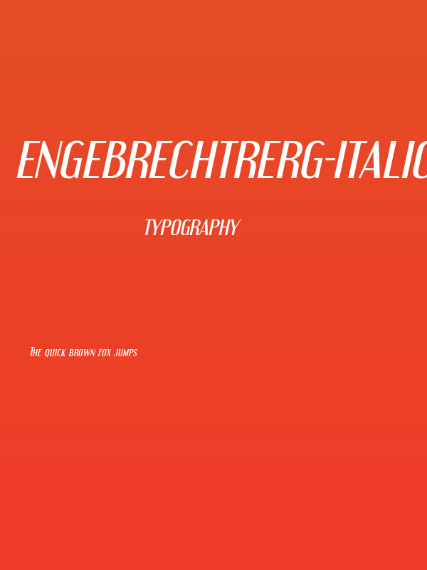EngebrechtreRg-Italic Poster
