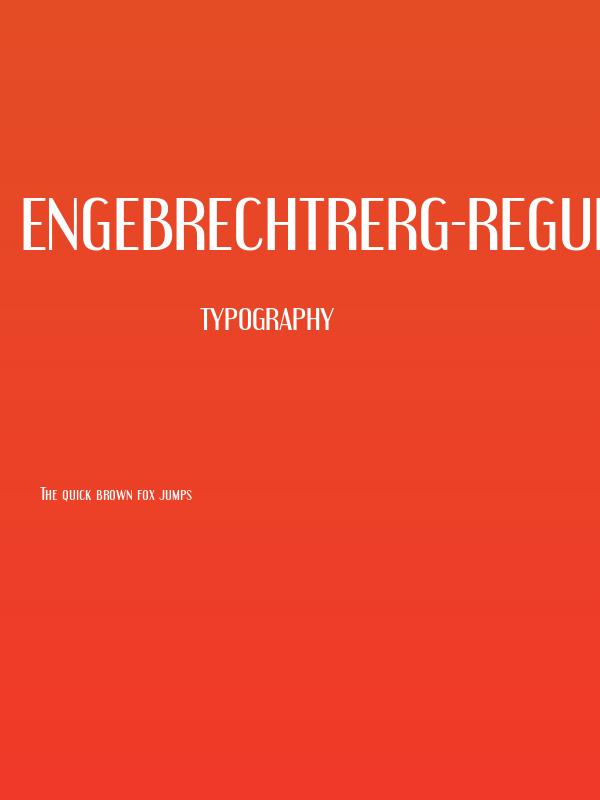 EngebrechtreRg-Regular Poster