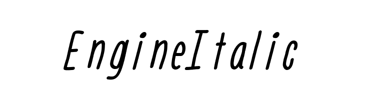 Engine Italic  les polices de caractères gratuit tlcharger