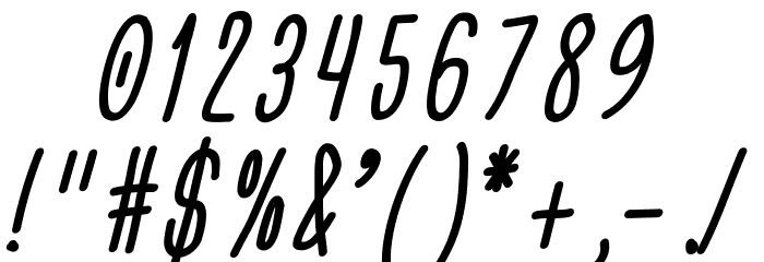 Engine Italic Font OTHER CHARS