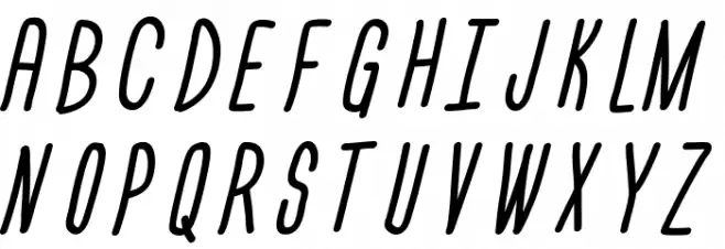 Engine Italic Schriftart Groß