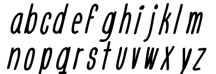 Engine Italic Font LOWERCASE