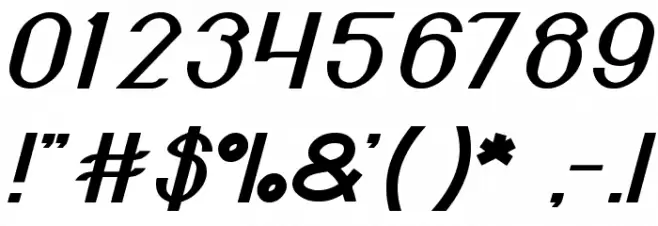 Engine Power Font OTHER CHARS