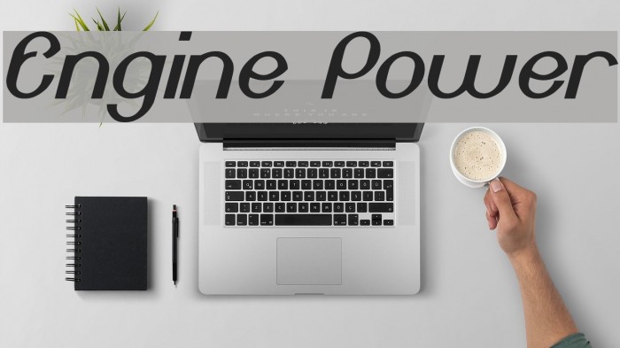Engine Power Font examples