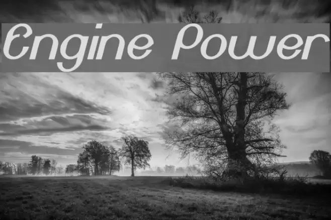 Engine Power Font examples
