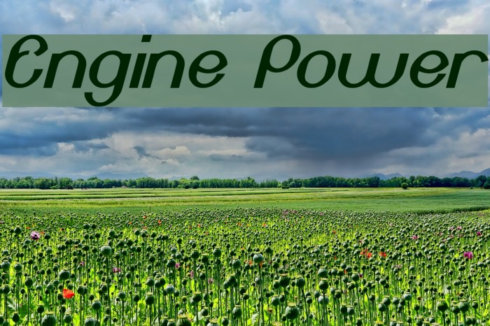 Engine Power Font examples