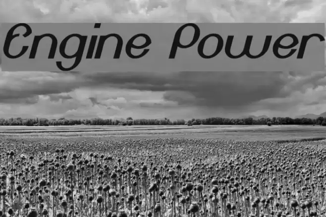 Engine Power Font examples