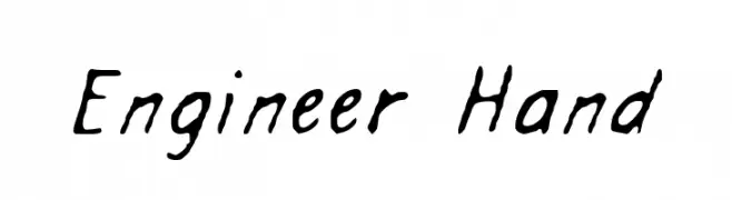 Engineer Hand  नि: शुल्क फ़ॉन्ट्स डाउनलोड