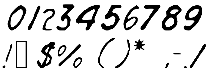 Engineer Hand Font OTHER CHARS
