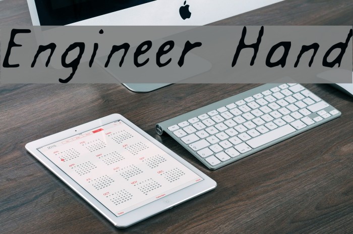 Engineer Hand Font examples