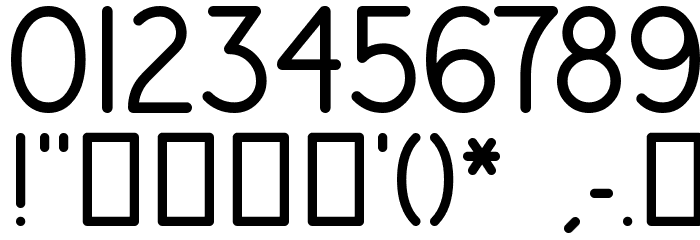 Engineering Plot Font OTHER CHARS