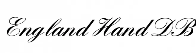 England Hand DB  नि: शुल्क फ़ॉन्ट्स डाउनलोड