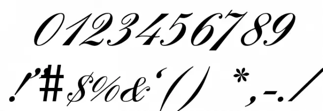 England Hand DB フォント その他の文字