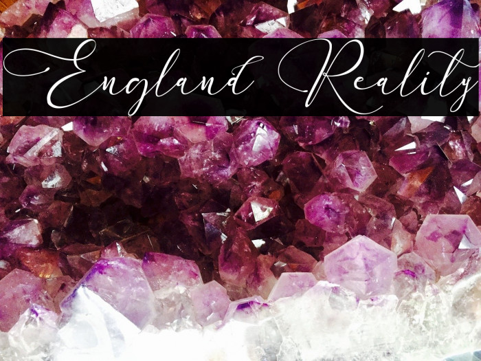 England Reality Font examples