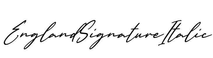 England Signature Italic  font caratteri gratis