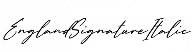 England Signature Italic  フリーフォントのダウンロード