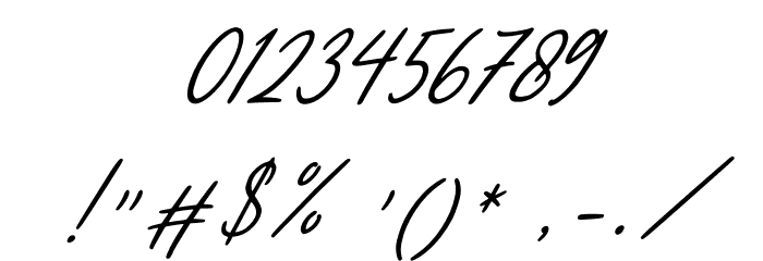 England Signature Italic Font OTHER CHARS