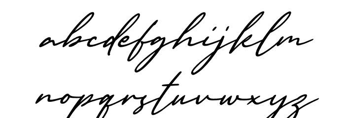 England Signature Italic Font LOWERCASE