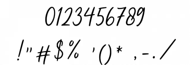 England Signature Font OTHER CHARS