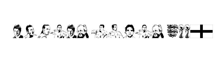 England squad 2006 Font