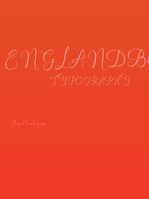 EnglandBold-Bold Poster