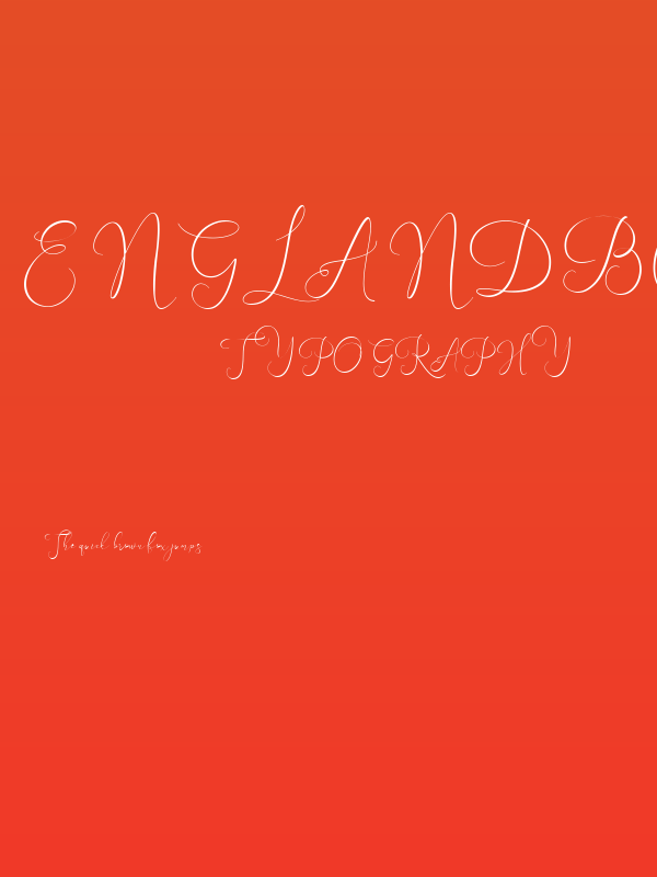 EnglandBold-Bold Poster