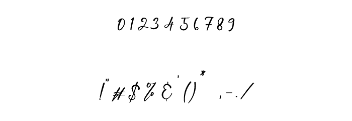EnglandScript Font OTHER CHARS