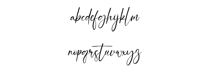 EnglandScript Font LOWERCASE