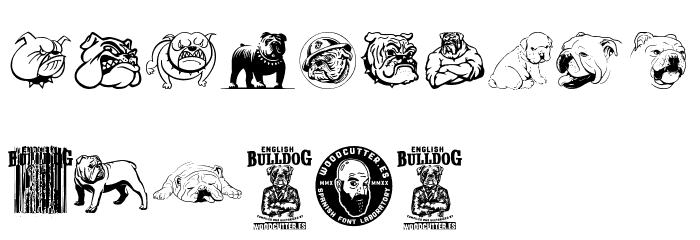 English Bulldog Font OTHER CHARS