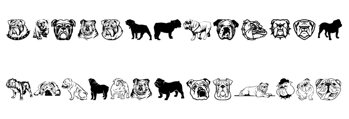 English Bulldog Font LOWERCASE
