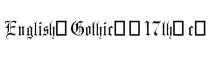 English-Gothic--17th-c-  Fuentes Gratis Descargar