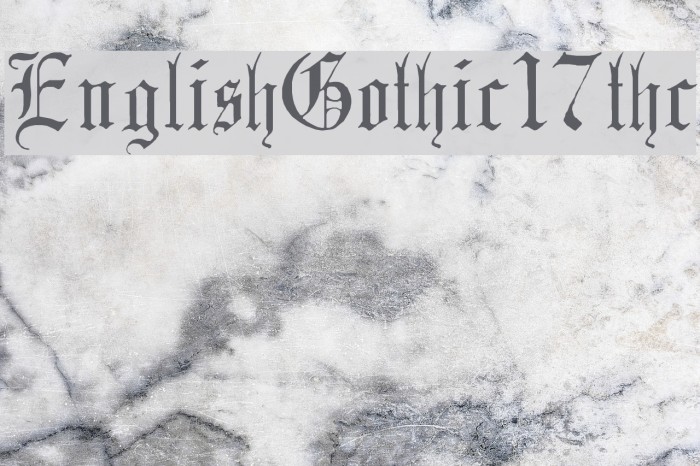 English-Gothic--17th-c- Font examples