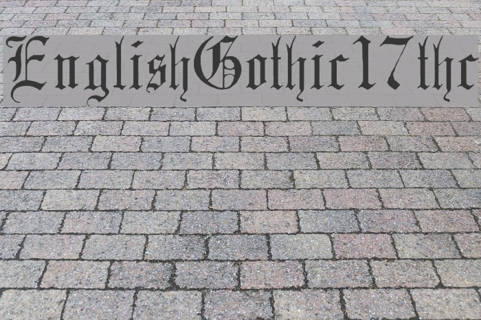 English-Gothic--17th-c- Font examples