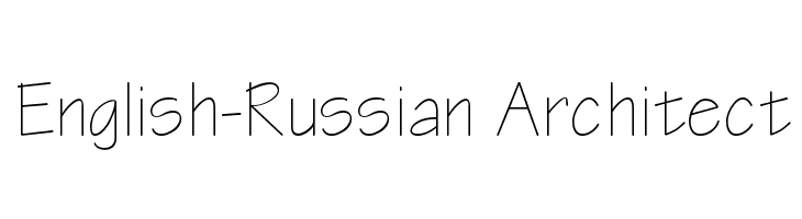 English-Russian Architect Font