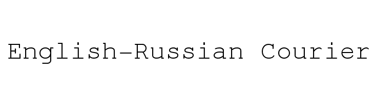 English-Russian Courier Font