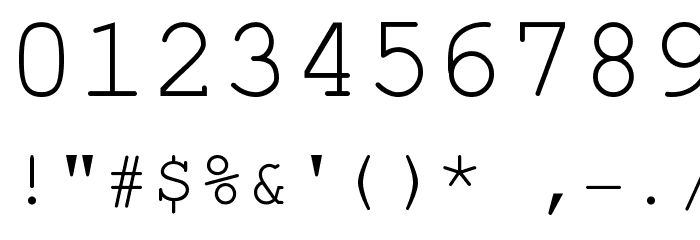 English-Russian Courier Font OTHER CHARS