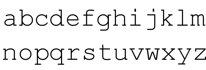 English-Russian Courier Font LOWERCASE