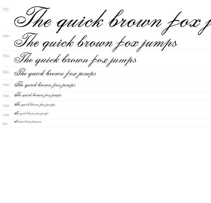 English Script Waterfall