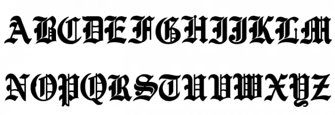 English Towne Medium Schriftart Groß