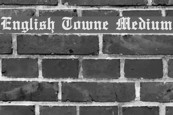 English Towne Medium Font examples