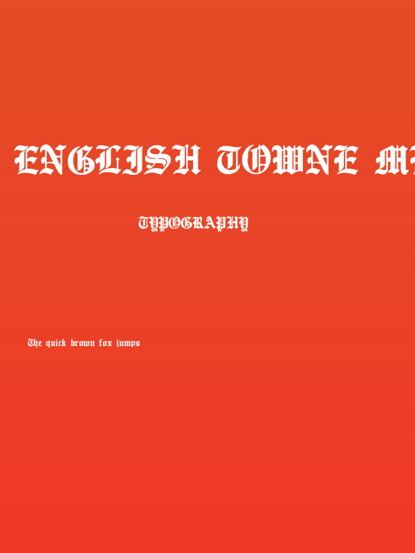 English Towne Medium Poster