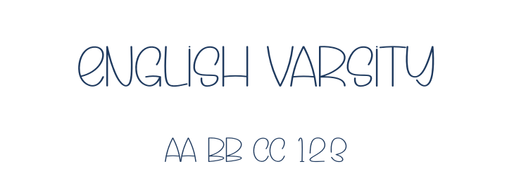 English Varsity Font Preview