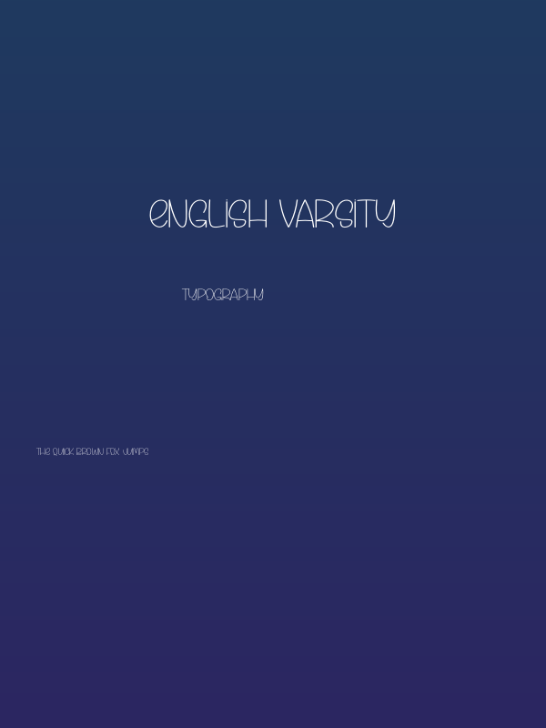 English Varsity Poster