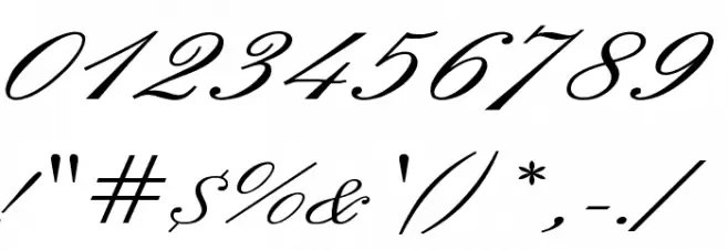 English Wd Font Alte caractere