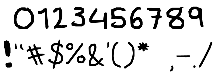 English boredom Font OTHER CHARS
