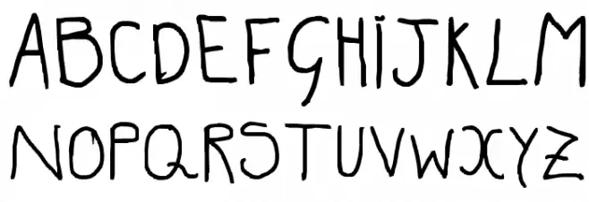 English boredom Font Litere mari